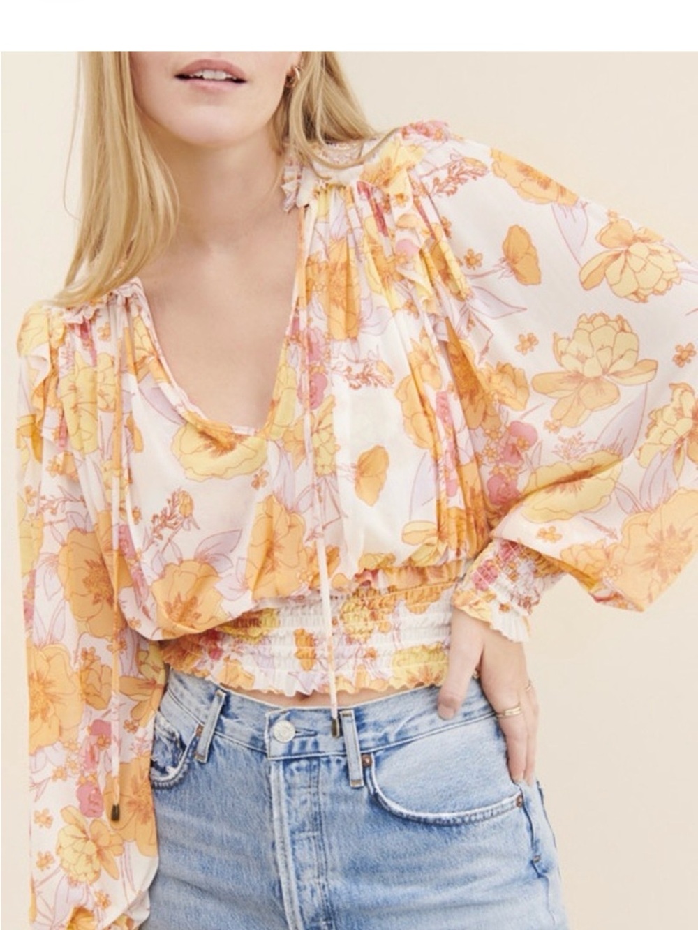 Free People Intimately - Twilight Floral Top - Floral body suit